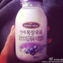 韩国产品 喝了蓝莓牛……
