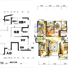 请问，灶台和水槽在一……