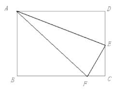 如图，折叠长方形的一……