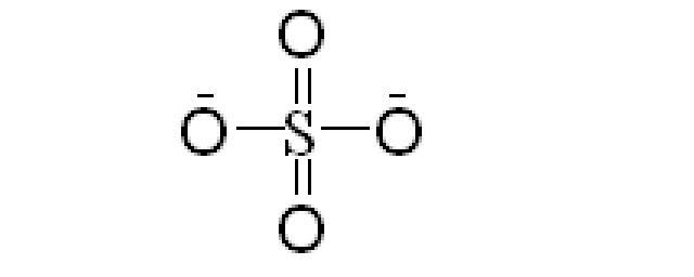硫酸根离子结构图图片