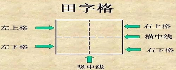 100在田字格里正确写法图片